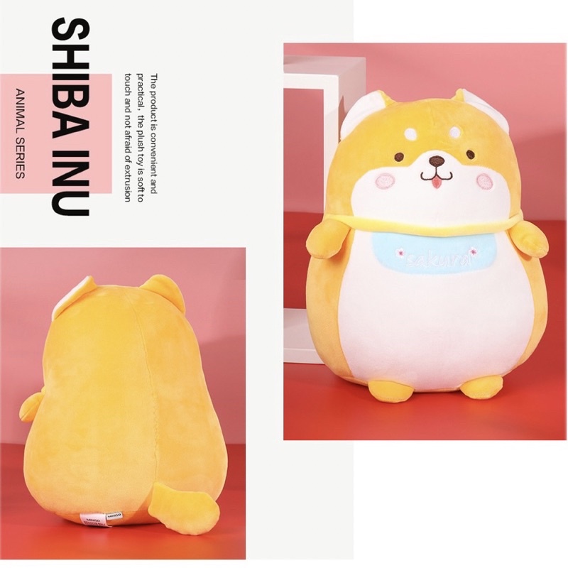 Bantal Boneka Lucu Sakura Shiba Inu Husky Mainan Cute Plush Toy Mainan Mewah Lembut Perempuan Anak