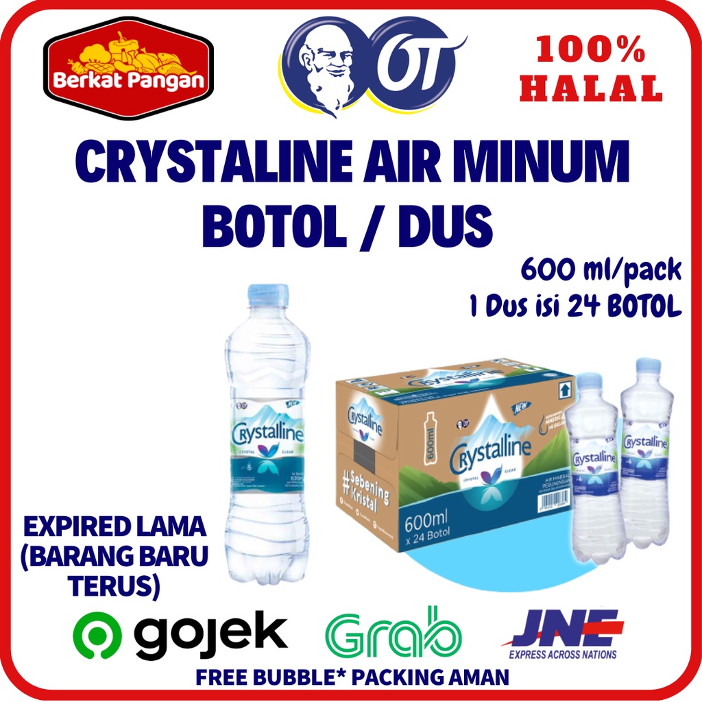 Crystaline Air Mineral Botol 600ml / Dus isi 24pcs