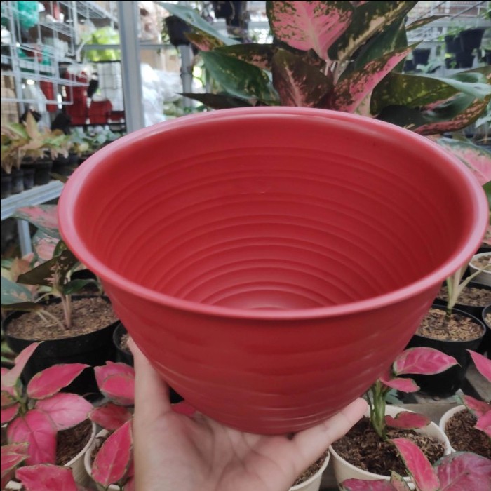 Pot Bunga JM Ruby 20 Coklat / Pot Tanaman Plastik / Pot Tanaman Plastik