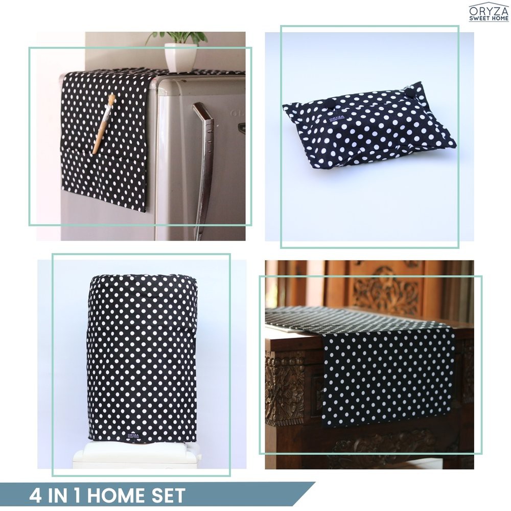 Paket Hemat Home Set 5 - Taplak Meja Tempat Tisu Tutup Kulkas Tutup Galon Berkualitas
