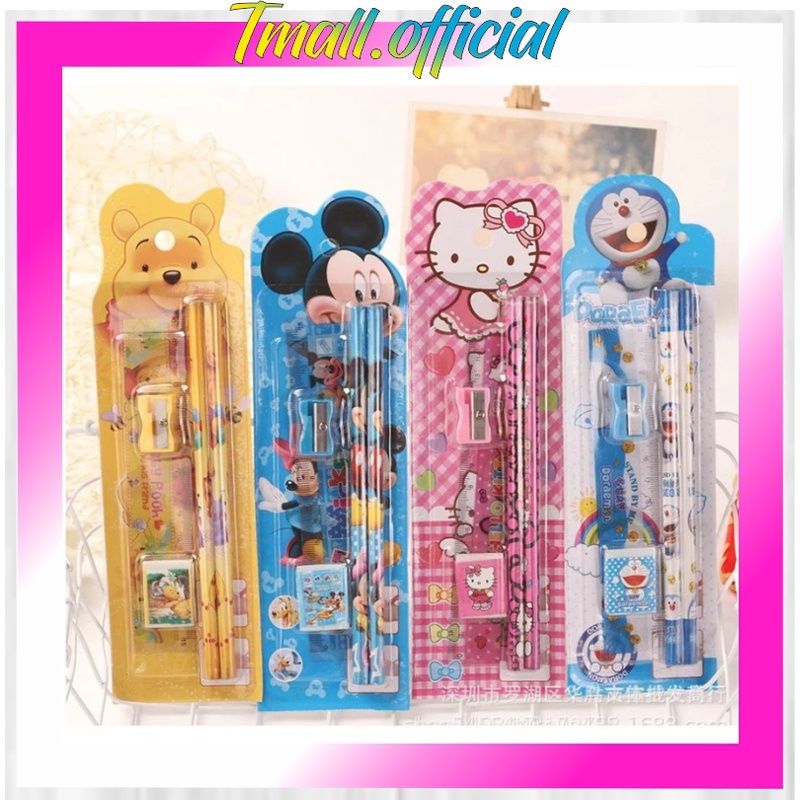 

❄ TMALL ❄ S004 SET ALAT TULIS SEKOLAH 5 in 1 KARAKTER LUCU / MINI STATIONERY