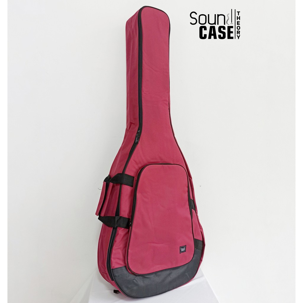 Tas Gitar Akustik / Softcase Gitar Akustik Jumbo Maroon