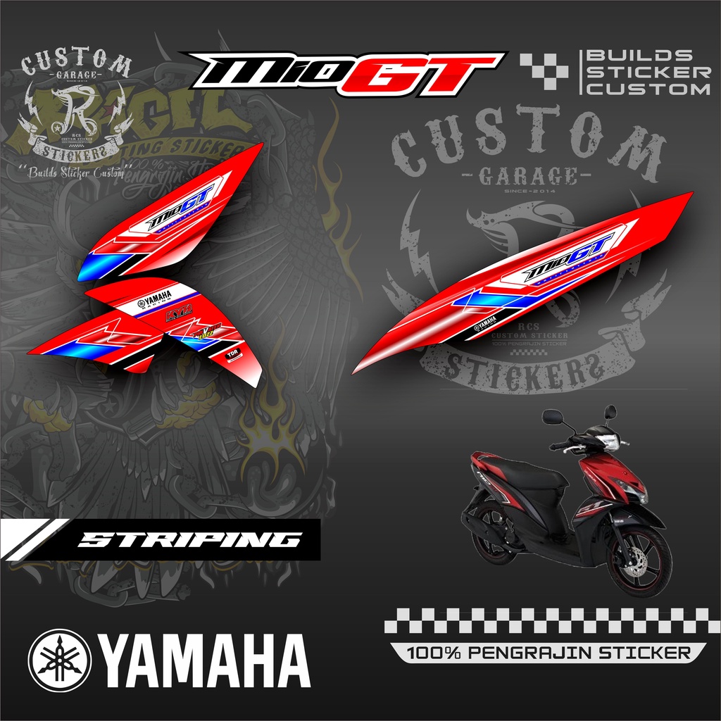 Sticker Striping Variasi Motor Mio GT - Striping Mio GT
