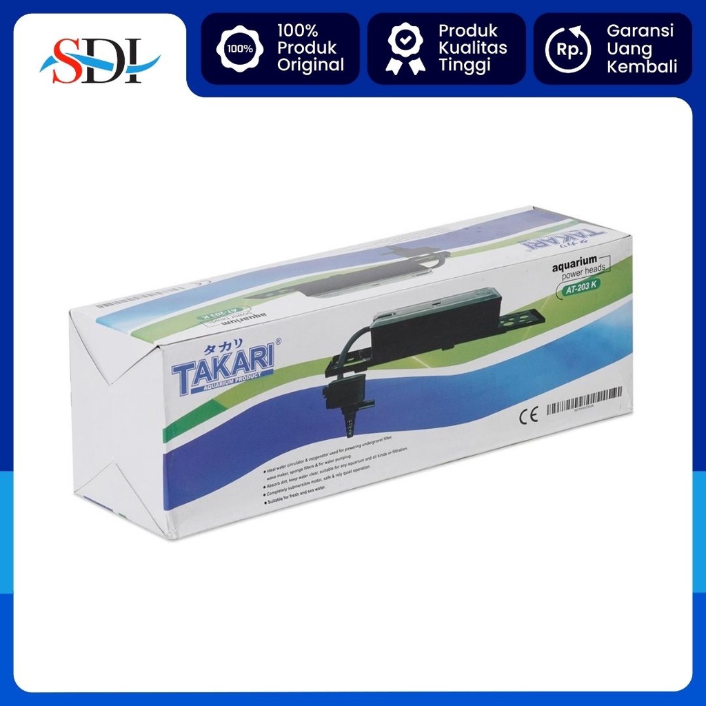 POMPA CELUP DAN FILTER BOX AQUARIUM TAKARI AT 203K 1M 1000L/H