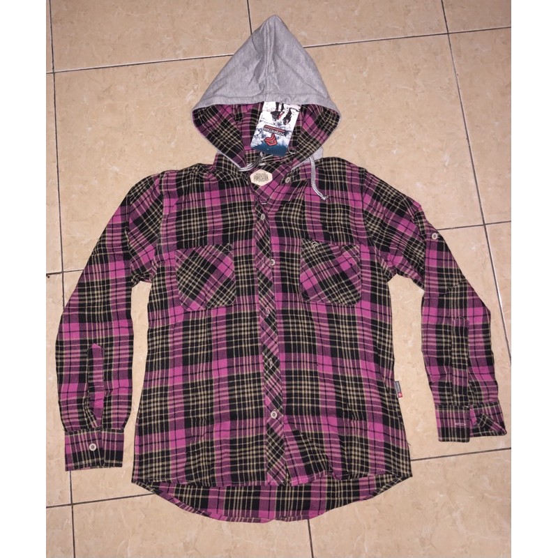 kemeja flanel outdoor gunung forester