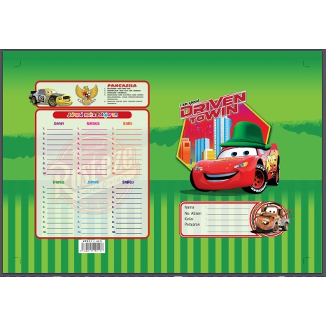 

Sampul Buku Karakter lucu merk Fancy 20 lembar Boxy