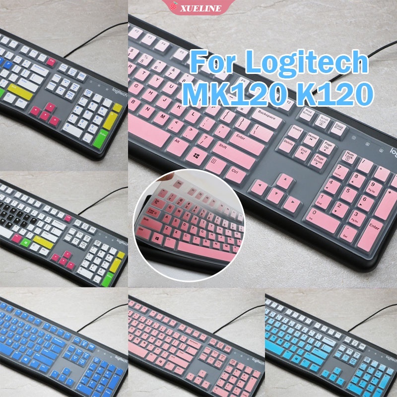 Cover Pelindung Keyboard Bahan Silikon Lembut Ultra Tipis Untuk Logitech MK120 K120