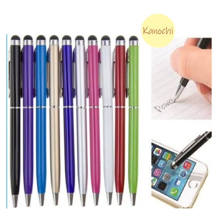 Stylus 2IN1 Pen Ballpoint Pulpen Smartphone Stylus Touchscreen