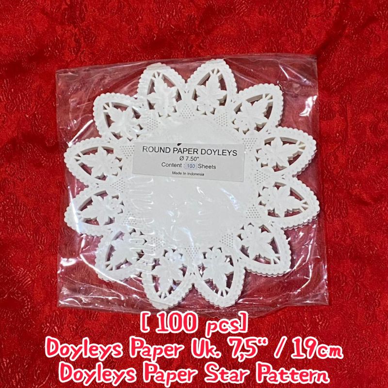 

[ 100 pcs] Doyleys Paper Star / Kertas Renda Bentuk Bintang Uk. 7,5" (+/- 19cm)