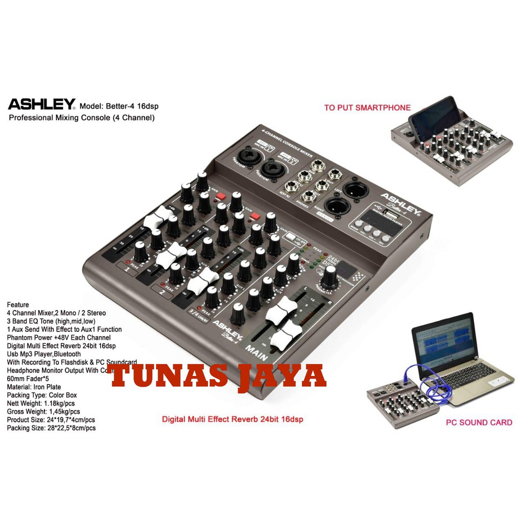 Mixer Ashley Better 4 Original Better 4 effect reverb new terbaru