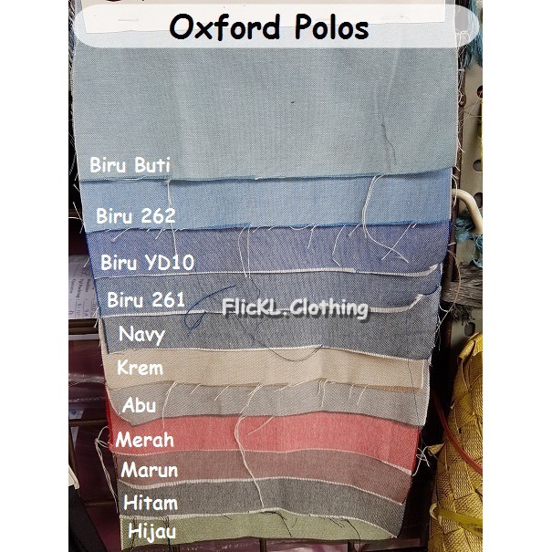 Bahan Kain Oxford Chambray Denim Cotton Katun Polyster Kemeja Baju Polos
