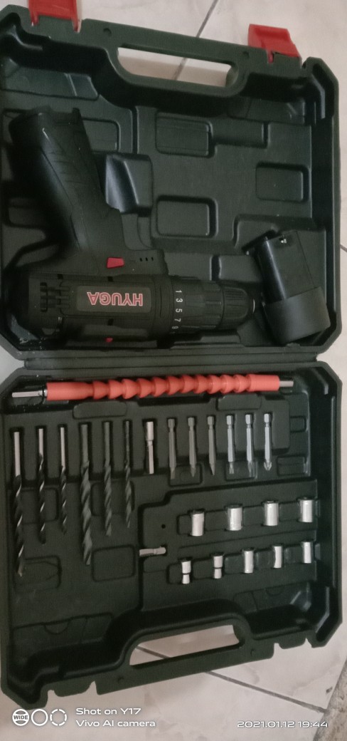 Promo Mesin Bor Baterai Cordless Hyuga By Uchiha Japan Teknologi Tembok Besi Kayu