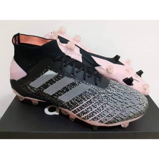 Sepatu Bola - Soccer Adidas Predator 19.1 Core Black Silver Pink - FG