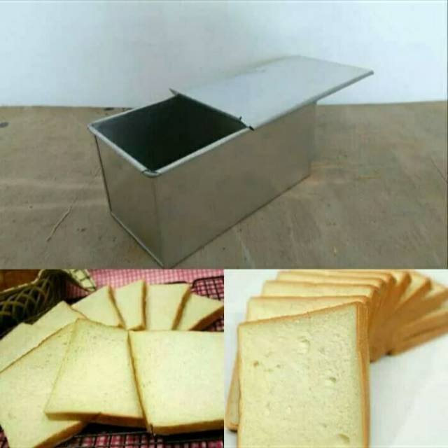 Cetakan / loyang roti tawar bread + tutup ukuran 22x12x12