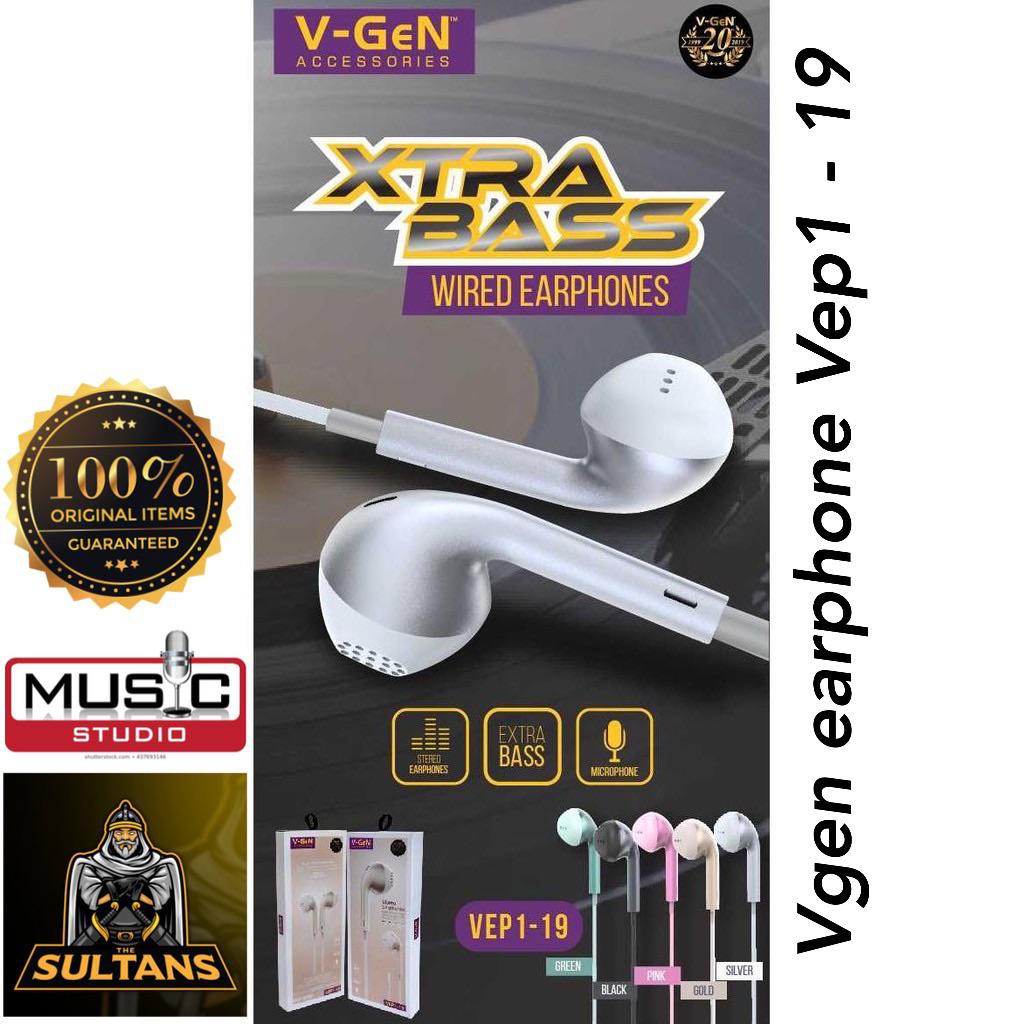 MINIGO~Handsfree V-GeN VEP1-09 Wired Handsfree Wired Earphone Headset Original Extra Bass