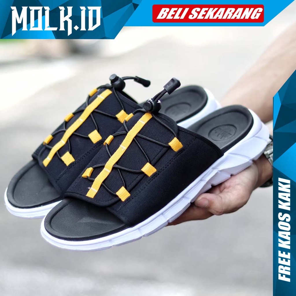 MOLK|Sendal Slide Pria Original Distro Sandal Slop Selop Cowok Simple Trendy Kekinian