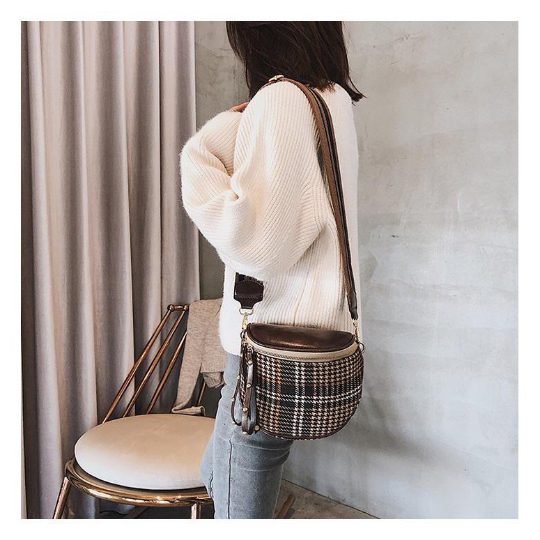 Korea Multi Color Tote Sling Bag / Tas Selempang Wanita Impor J23