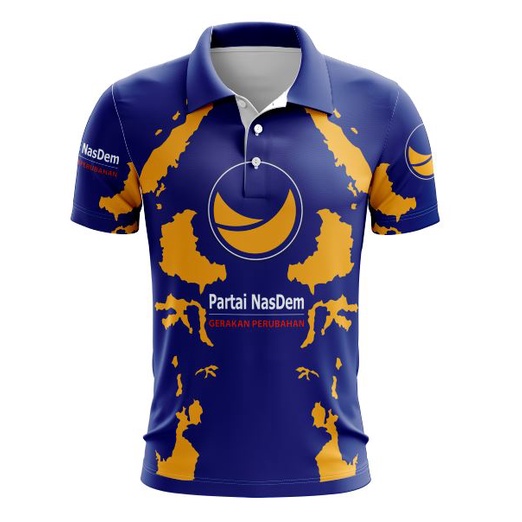 Partai Nasdem / Kaos Polo Kaos Berkerah Partai Nasdem Nasional Demokrat / Baju Kaos Partai Nasdem / 