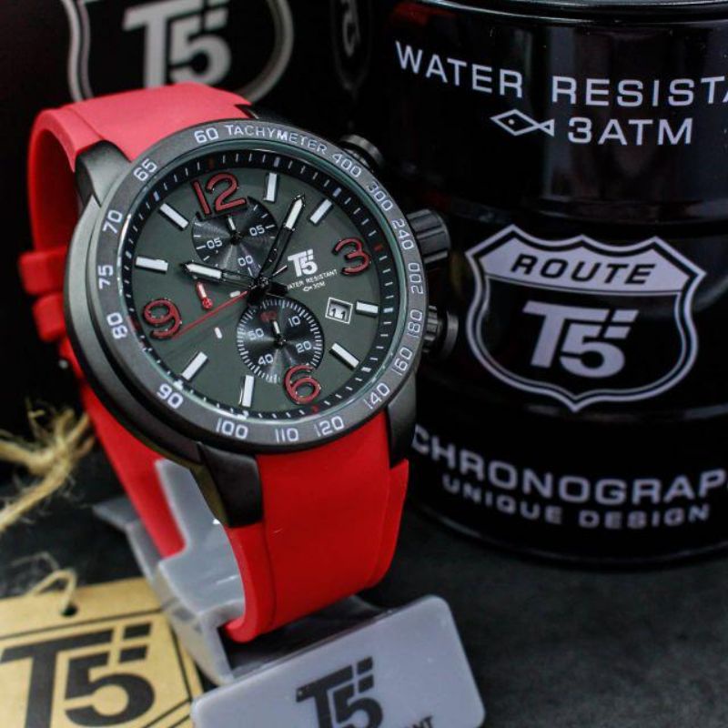 Jam T5 H 3450 original chronograph water resist free box