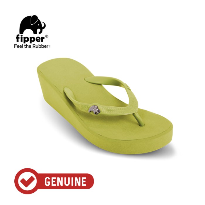 Fipper New Wedges S / Sandal Wanita / Green Olive - 5