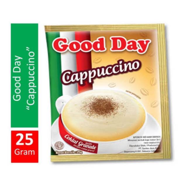 

Good day cappucino 25 gr 1 renceng