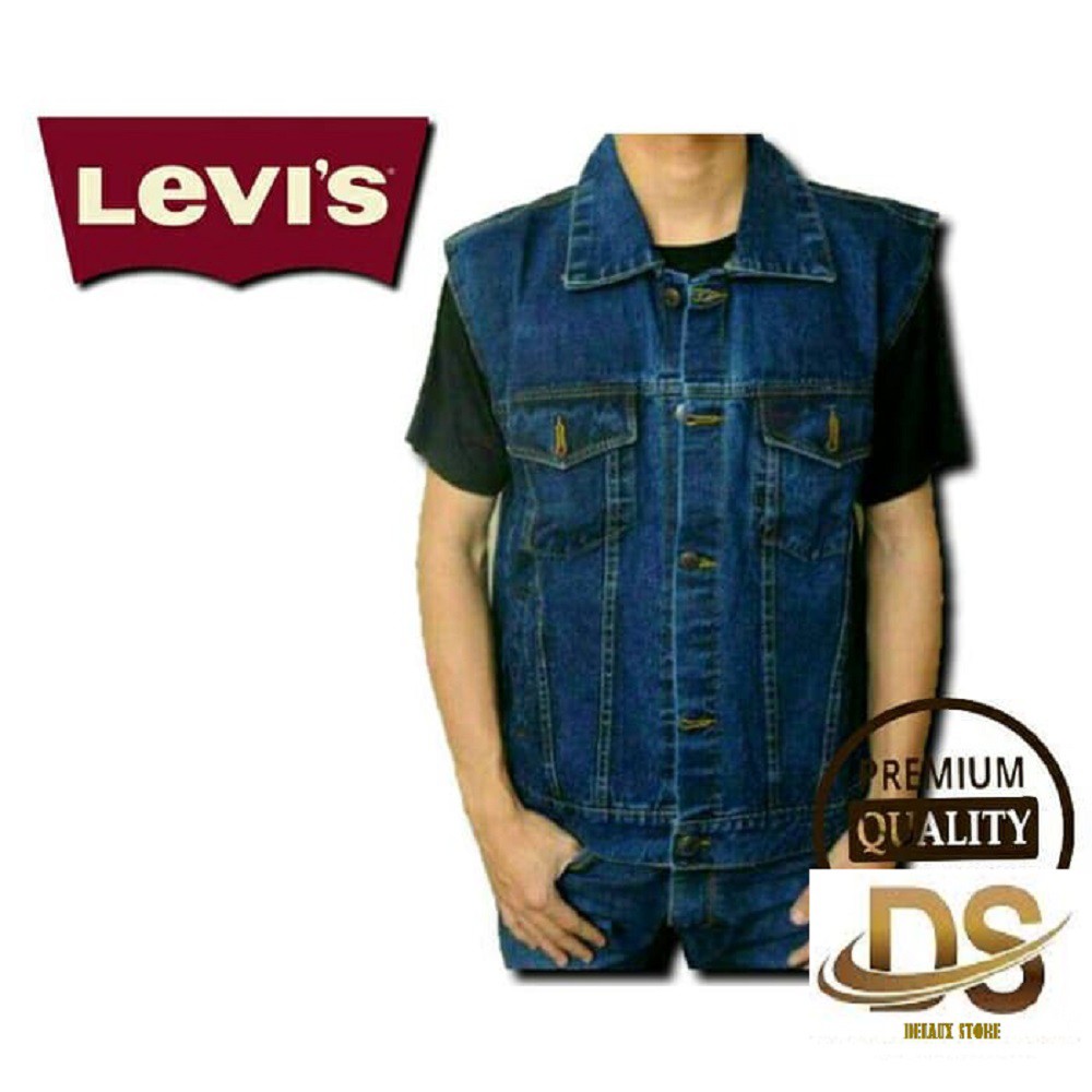 Rompi Jeans Biowash L3pis Pria Jaket Denim Pria Kualitas Premium