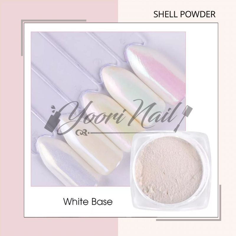 Shell powder mermaid rainbow pearl powder bubuk mermaid nail art