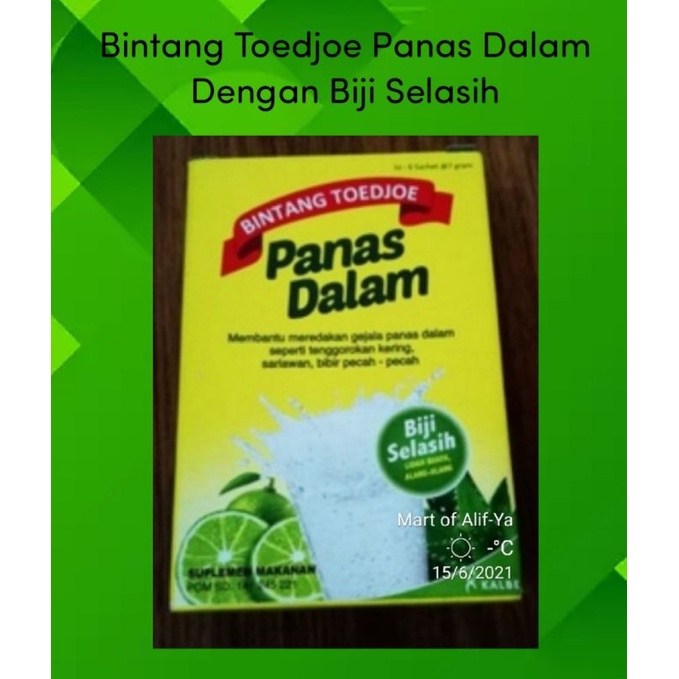 Bintang Toedjoe Panas Dalam Biji Selasih  Sachet