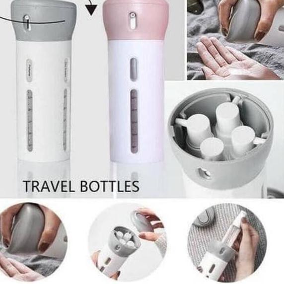 BOTOL TRAVEL TOILETRIES 4 IN 1 SABUN LOTION TRAVEL ORGANIZER