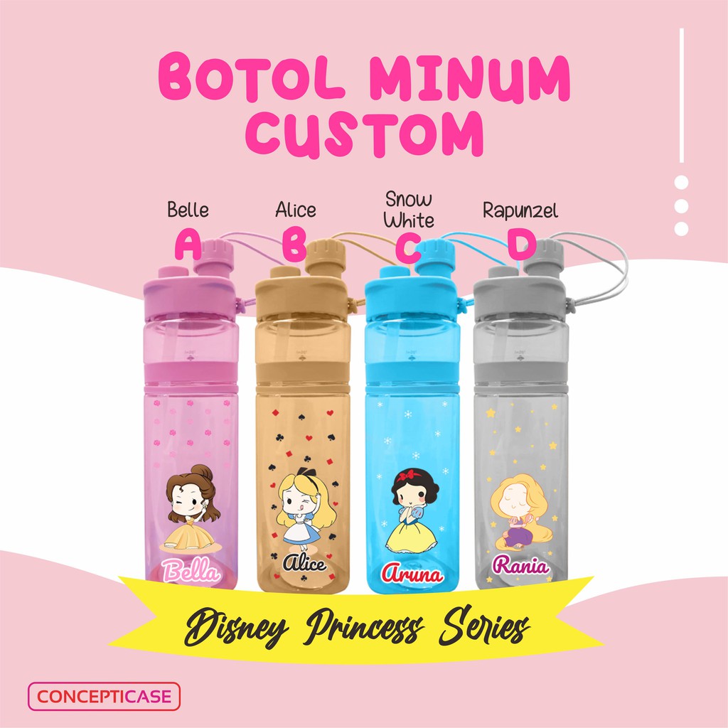 BOTOL MINUM ANAK CUSTOM PRINT UV (BUKAN STICKER) *BACA DESKRIPSI*