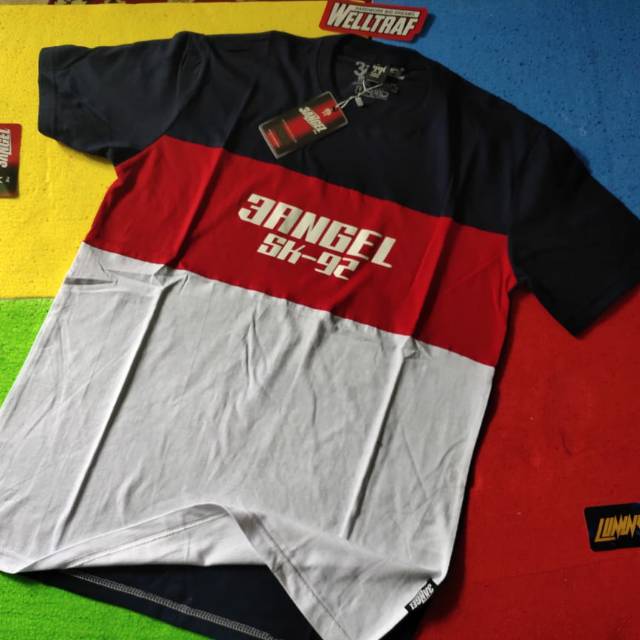 Kaos distro original 3 Angel triple colour
