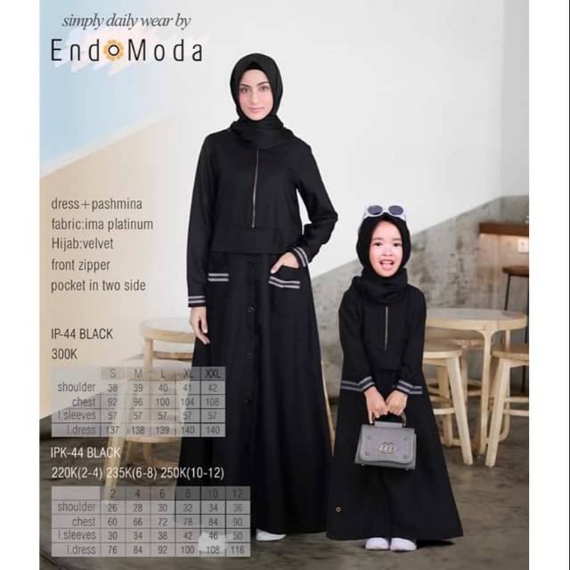 BISA COUPLE / GAMIS + PASHMINA ENDOMODA/IP-44 IPK-44