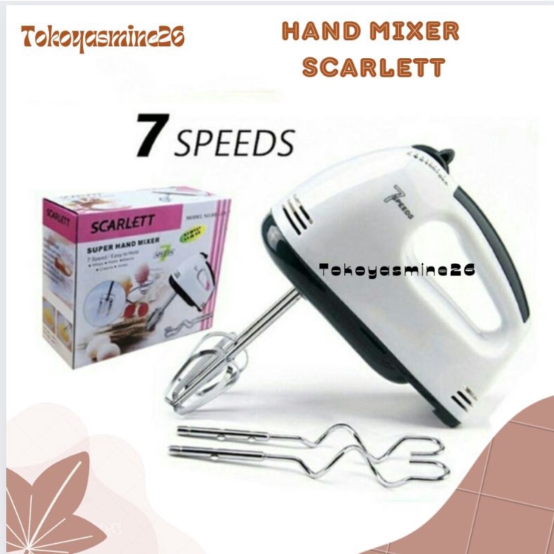 Hand mixer scarlett/Mixer Tangan 7 Speed/Mixer Scarlett
