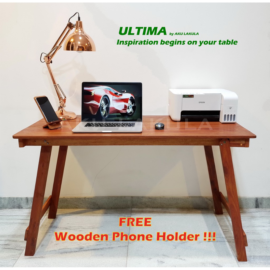 Meja Lipat Tinggi Kayu Meranti 120x60x72cm - [ULTIMA]