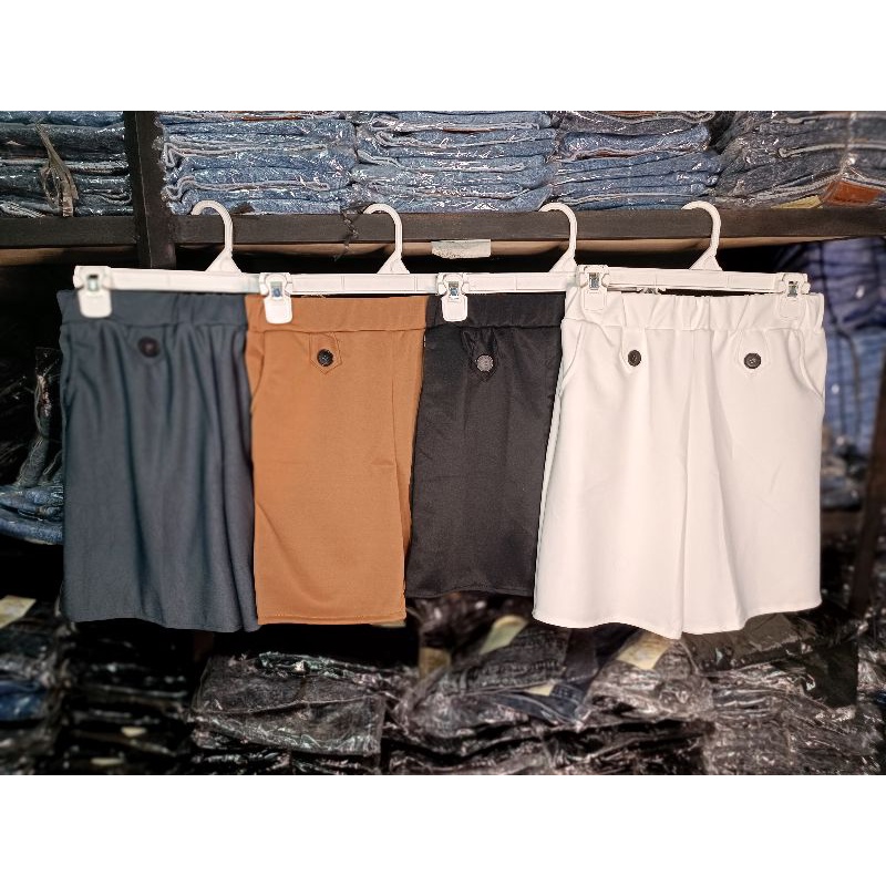 Celana Pendek Wanita Korea Style Dewasa Terbaru Viral Hotpants Luna Scuba