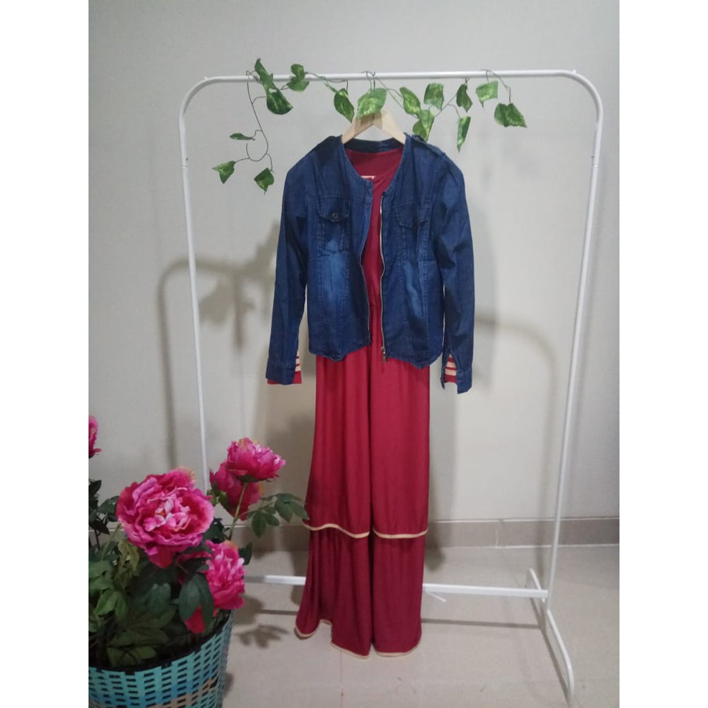 Gamis Jaket Jeans Lea