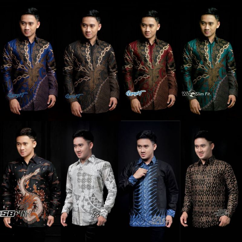 KEMEJA BATIK LENGAN PANJANG size S M L XL XXL XXXL