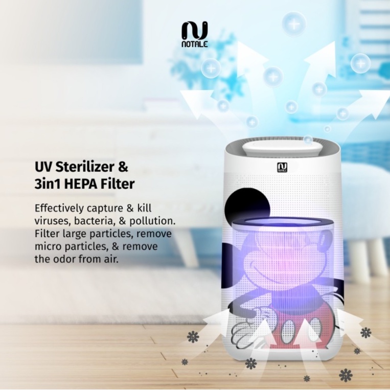 Notale Smart Air Purifier UV Mickey Series Pembersih Udara Debu Virus