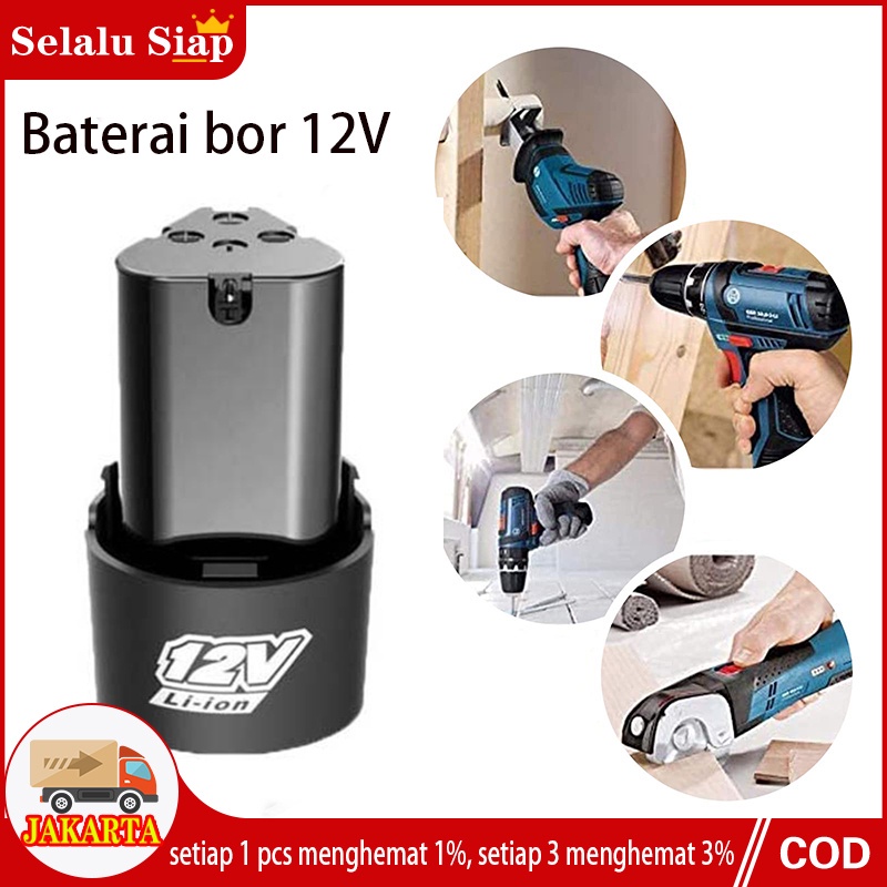 Baterai Bor Cordless 12 Volt Baterai cadangan 12 Volt 20000 MAH  Li-Ion Lithium ion