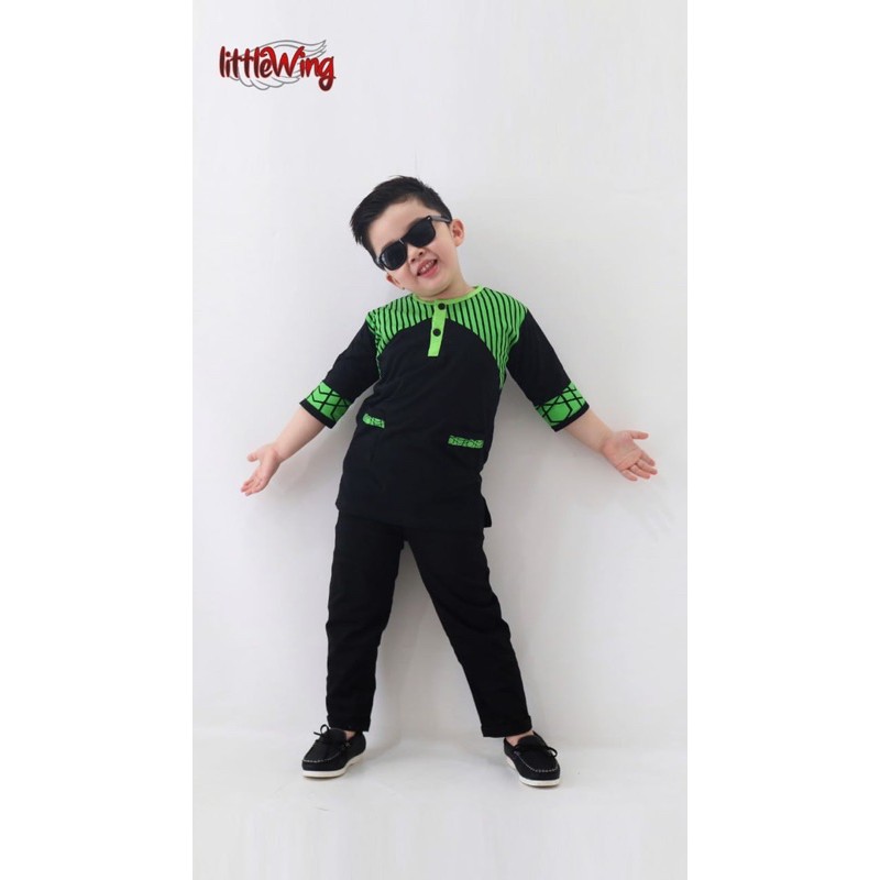 Set Kurta Anak Setelan Koko Nasekha Little Wing