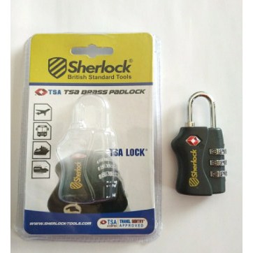 Gembok Untuk Tas Kecil, Sherlock Nomor TSA 3 Digit