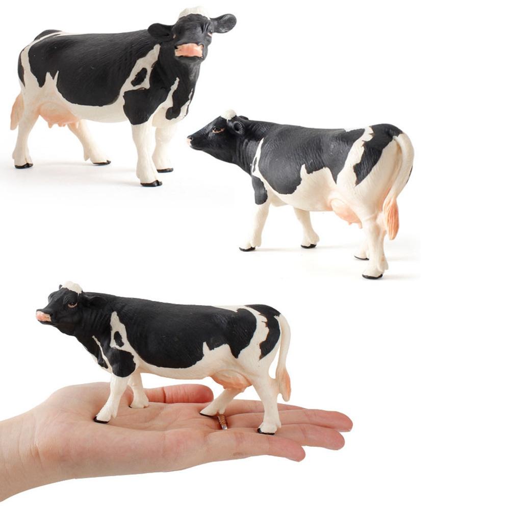 Suyo 1/6pcs Cow Action Figure Multistyles Zoo Farm Hewan Anak Anak Bayi Model Plastik