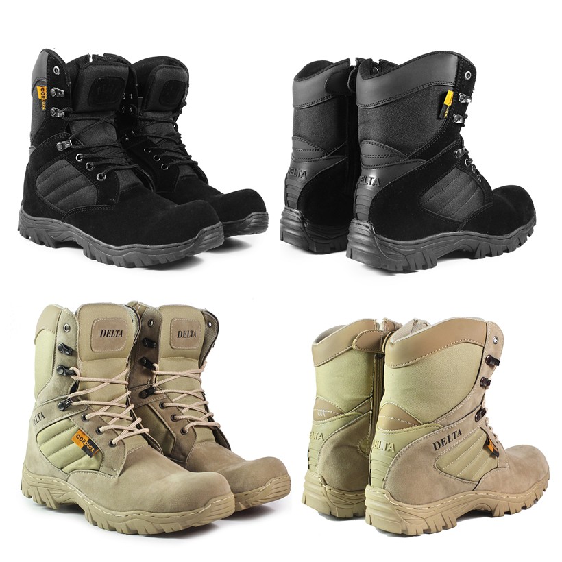 Sepatu Pria Dlta Cordura PDL 8inci safety Boots Tracking UJung Besi Hiking Proyek