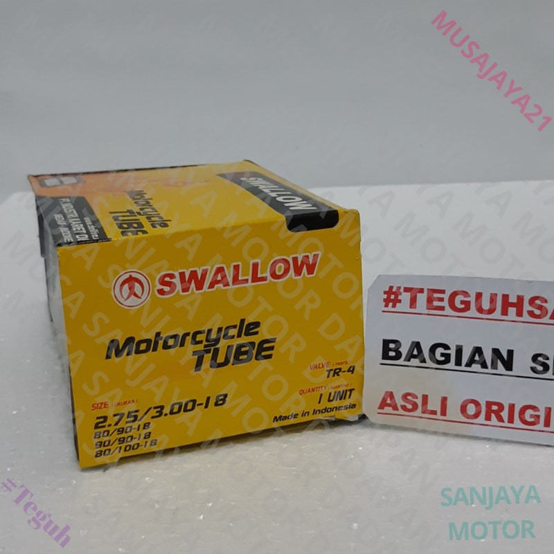 (100% BAGUS ) BAN DALAM motor SWALLOW 275/300-18 bagus bos
