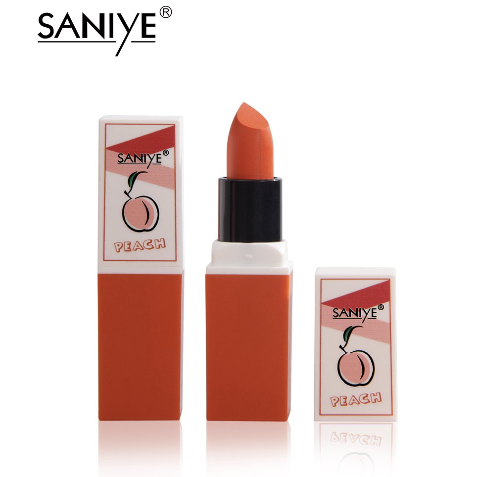 SANIYE Peach Lipstik 6 Warna Fruit Lipstick Matte SA017