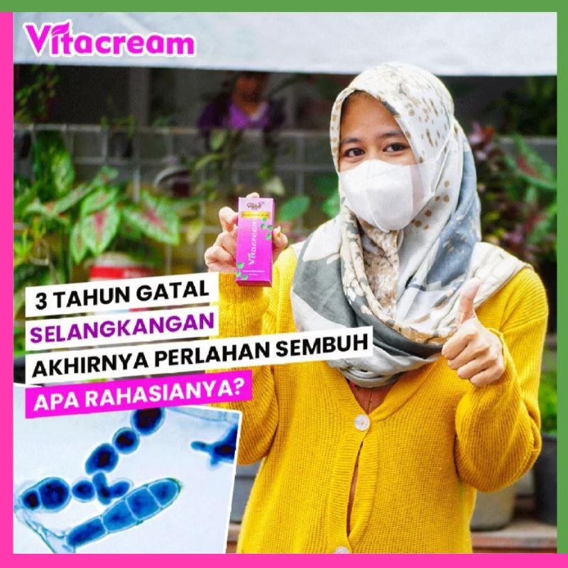 Vitacream 20 Gram Original Salep Gatal Lecet Jamur di Selangkangan Untuk Cewek dan Cowok Paling Mujarab Ampuh, Salep Vita Crem Selangkangan Lecet Gatel Hitam Bekas Jamuran Ampuh, Vitacrem Selangkangan Asli, Vitacream Original Bisa COD-1