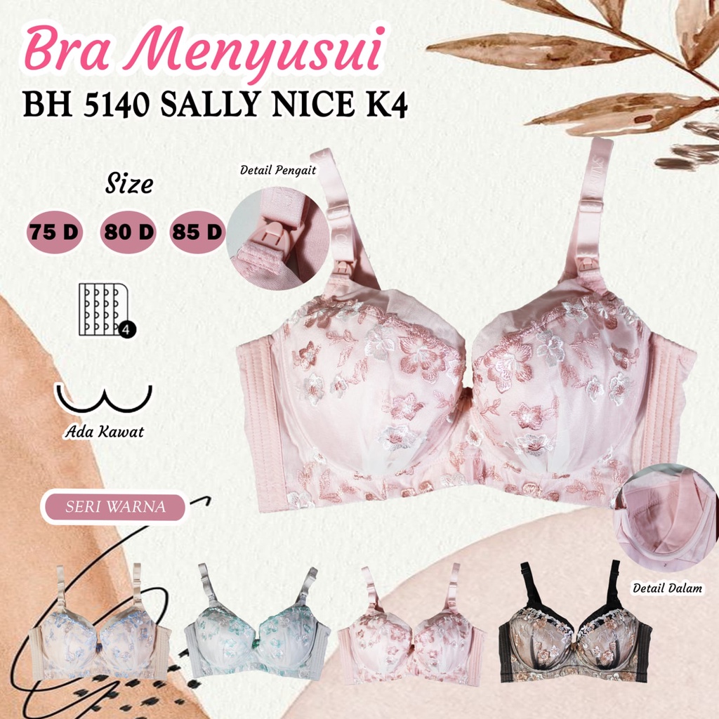 BEE - Bra Bh Menyusui Nursing Bra Premium Berkawat Bh Busui Kualitas Import 5140