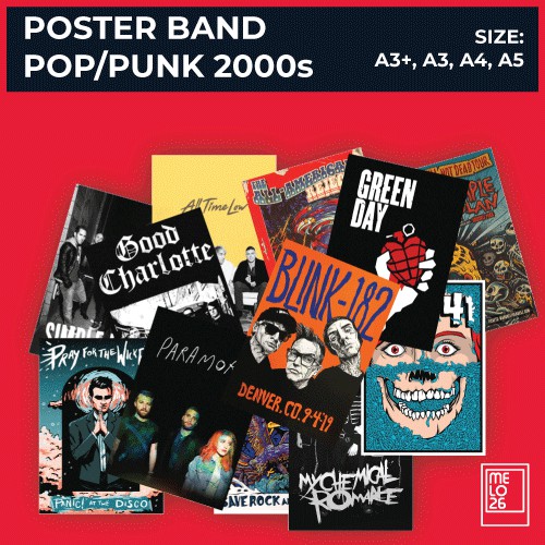 Poster Band Pop Punk 2000s