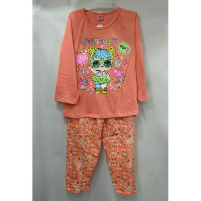 Piyama Valee KIDS kaos usia 3-5tahun motif LOL