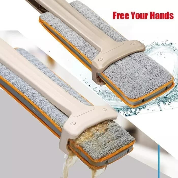 Double Sided Lazy Mop Inovasi terbaru Alat pel lantai dua sisi ultra serbaguna multifungsi 2in1 Kain